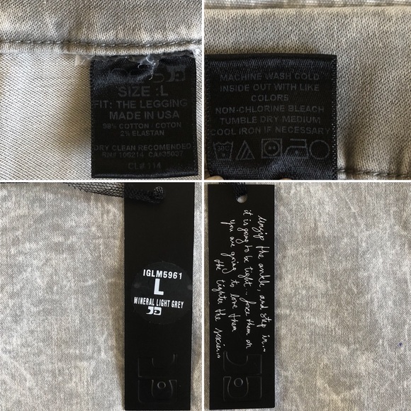 🆕👖 Zip Ankle Denim Skinny Leggings GRAY Jegging - Picture 6 of 7